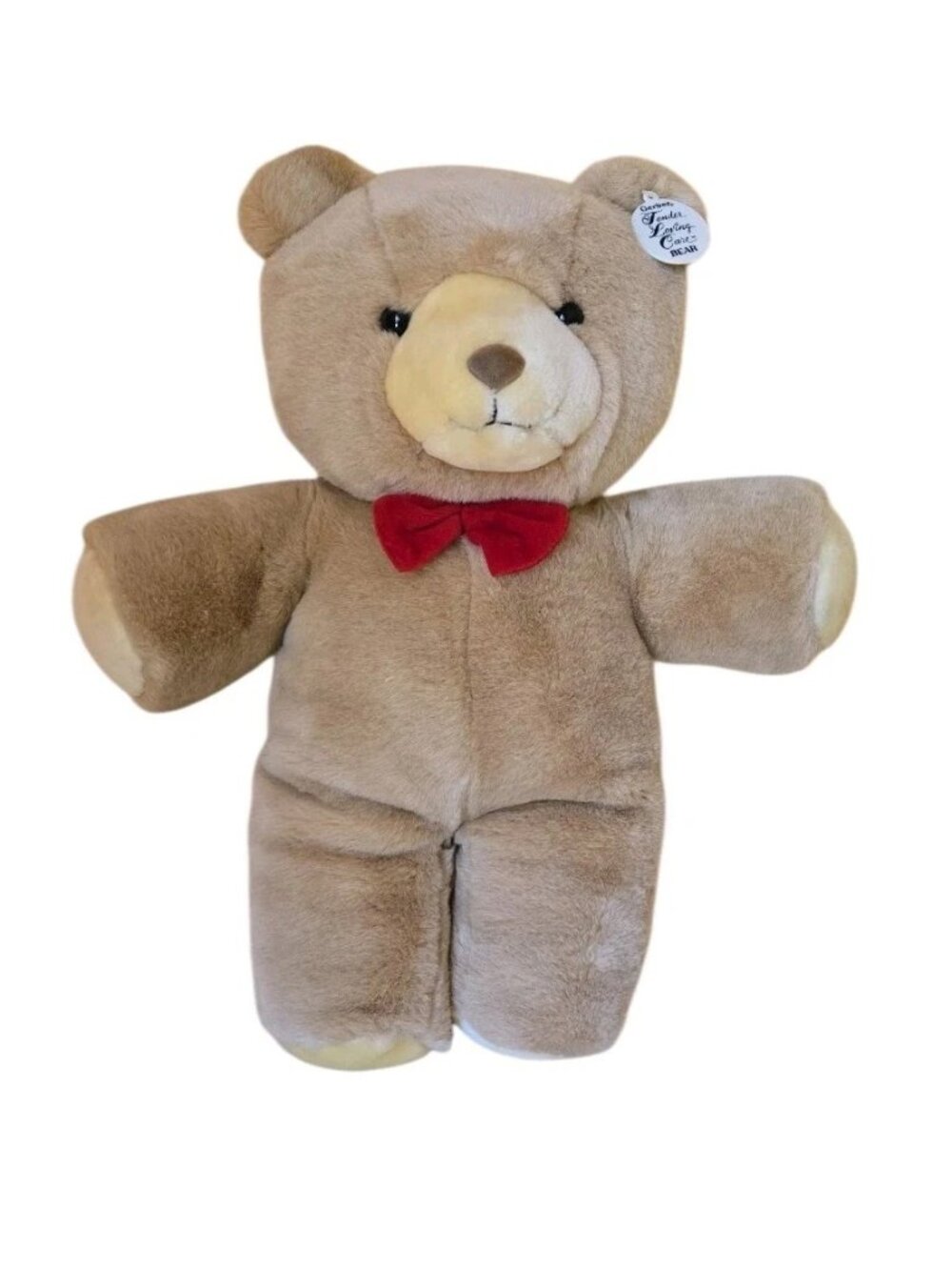 Gerber TLC Tender Loving Care Brown Teddy Bear 20" Soft Toy Red Bow Tie Plush